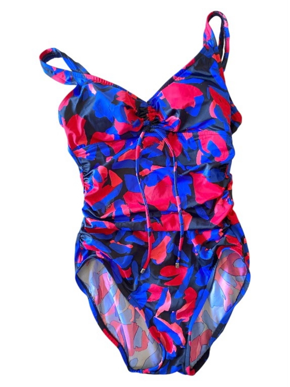 Blue And Red One Piece Swimming Suit Size M